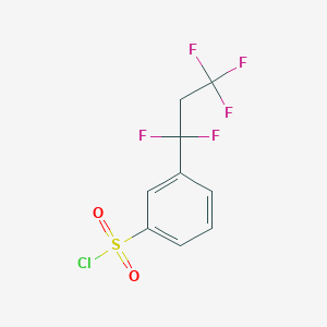 molecular formula C9H6ClF5O2S B2857407 3-(1,1,3,3,3-Pentafluoropropyl)benzene-1-sulfonyl chloride CAS No. 2172601-08-8