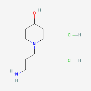molecular formula C8H20Cl2N2O B2857415 1-(3-Aminopropyl)piperidin-4-ol dihydrochloride CAS No. 1193387-37-9