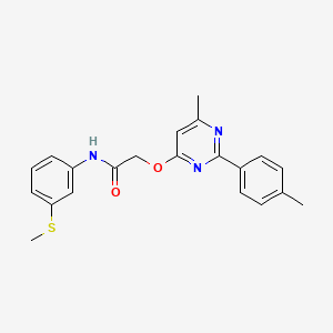 2-((6-methyl-2-(p-tolyl)pyrimidin-4-yl)oxy)-N-(3-(methylthio)phenyl)acetamide
