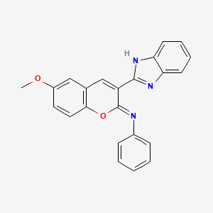 3-(1H-benzimidazol-2-yl)-6-methoxy-N-phenylchromen-2-imine