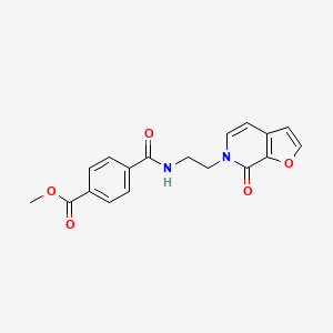 molecular formula C18H16N2O5 B2857436 methyl 4-((2-(7-oxofuro[2,3-c]pyridin-6(7H)-yl)ethyl)carbamoyl)benzoate CAS No. 2034374-47-3
