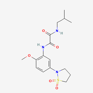 molecular formula C16H23N3O5S B2857456 N1-(5-(1,1-dioxidoisothiazolidin-2-yl)-2-methoxyphenyl)-N2-isobutyloxalamide CAS No. 1105216-11-2