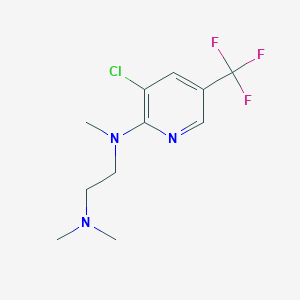 molecular formula C11H15ClF3N3 B2857461 3-chloro-N-[2-(dimethylamino)ethyl]-N-methyl-5-(trifluoromethyl)pyridin-2-amine CAS No. 338406-19-2
