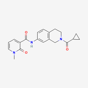 molecular formula C20H21N3O3 B2857462 N-(2-(cyclopropanecarbonyl)-1,2,3,4-tetrahydroisoquinolin-7-yl)-1-methyl-2-oxo-1,2-dihydropyridine-3-carboxamide CAS No. 1327637-42-2