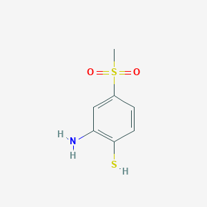 molecular formula C7H9NO2S2 B2857463 2-Amino-4-(methylsulfonyl)benzenethiol CAS No. 731760-48-8