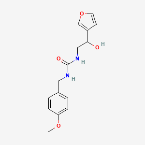 molecular formula C15H18N2O4 B2857465 1-(2-(呋喃-3-基)-2-羟乙基)-3-(4-甲氧基苄基)脲 CAS No. 1396809-97-4