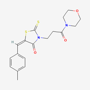 (E)-5-(4-methylbenzylidene)-3-(3-morpholino-3-oxopropyl)-2-thioxothiazolidin-4-one
