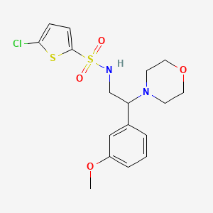 molecular formula C17H21ClN2O4S2 B2857482 5-chloro-N-(2-(3-methoxyphenyl)-2-morpholinoethyl)thiophene-2-sulfonamide CAS No. 941872-49-7