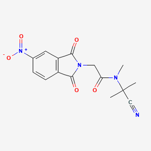 molecular formula C15H14N4O5 B2857484 N-(1-cyano-1-methylethyl)-N-methyl-2-(5-nitro-1,3-dioxo-2,3-dihydro-1H-isoindol-2-yl)acetamide CAS No. 1240889-19-3