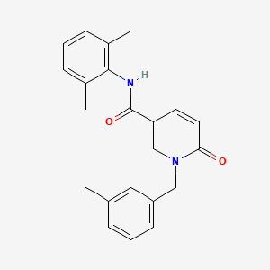 molecular formula C22H22N2O2 B2857488 N-(2,6-dimethylphenyl)-1-[(3-methylphenyl)methyl]-6-oxo-1,6-dihydropyridine-3-carboxamide CAS No. 1004257-58-2