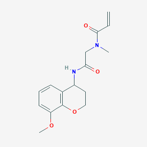 B2857493 N-[2-[(8-Methoxy-3,4-dihydro-2H-chromen-4-yl)amino]-2-oxoethyl]-N-methylprop-2-enamide CAS No. 2201689-73-6