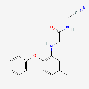 molecular formula C17H17N3O2 B2857497 N-(cyanomethyl)-2-[(5-methyl-2-phenoxyphenyl)amino]acetamide CAS No. 1427710-18-6
