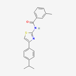 molecular formula C20H20N2OS B2857519 N-(4-(4-isopropylphenyl)thiazol-2-yl)-3-methylbenzamide CAS No. 313515-66-1