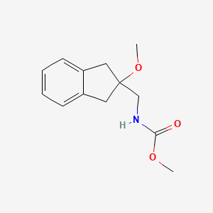molecular formula C13H17NO3 B2857522 methyl ((2-methoxy-2,3-dihydro-1H-inden-2-yl)methyl)carbamate CAS No. 2034347-10-7
