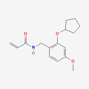 molecular formula C16H21NO3 B2857590 N-[(2-Cyclopentyloxy-4-methoxyphenyl)methyl]prop-2-enamide CAS No. 2411246-14-3