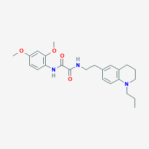 molecular formula C24H31N3O4 B2857685 N'-(2,4-dimethoxyphenyl)-N-[2-(1-propyl-1,2,3,4-tetrahydroquinolin-6-yl)ethyl]ethanediamide CAS No. 955594-49-7