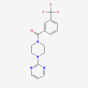 molecular formula C16H15F3N4O B2857691 4-Pyrimidin-2-ylpiperazinyl 3-(trifluoromethyl)phenyl ketone CAS No. 849483-26-7