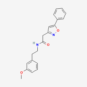 molecular formula C20H20N2O3 B2857712 N-[2-(3-methoxyphenyl)ethyl]-2-(5-phenyl-1,2-oxazol-3-yl)acetamide CAS No. 953152-75-5