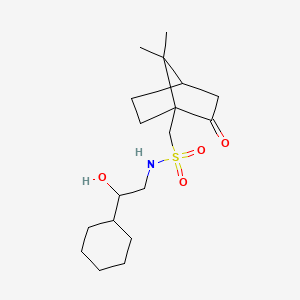 molecular formula C18H31NO4S B2857752 N-(2-cyclohexyl-2-hydroxyethyl)-1-(7,7-dimethyl-2-oxobicyclo[2.2.1]heptan-1-yl)methanesulfonamide CAS No. 1788542-20-0