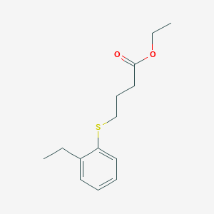 molecular formula C14H20O2S B2857827 Ethyl 2-(ethylsulfanylphenyl)butyrate CAS No. 1779124-38-7