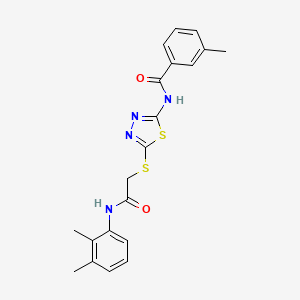 molecular formula C20H20N4O2S2 B2857839 N-(5-((2-((2,3-dimethylphenyl)amino)-2-oxoethyl)thio)-1,3,4-thiadiazol-2-yl)-3-methylbenzamide CAS No. 392294-32-5