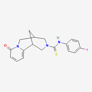 molecular formula C18H18IN3OS B2857860 N-(4-iodophenyl)-8-oxo-4,5,6,8-tetrahydro-1H-1,5-methanopyrido[1,2-a][1,5]diazocine-3(2H)-carbothioamide CAS No. 399002-00-7
