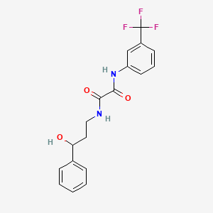 molecular formula C18H17F3N2O3 B2857868 N1-(3-hydroxy-3-phenylpropyl)-N2-(3-(trifluoromethyl)phenyl)oxalamide CAS No. 1396874-10-4