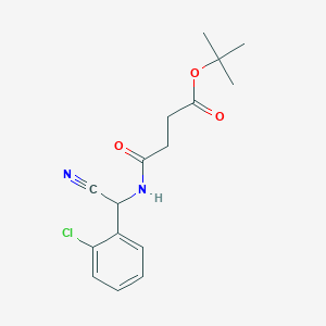 molecular formula C16H19ClN2O3 B2857873 Tert-butyl 4-[[(2-chlorophenyl)-cyanomethyl]amino]-4-oxobutanoate CAS No. 1825358-78-8