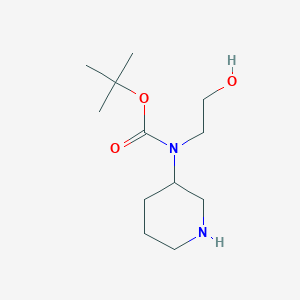 molecular formula C12H24N2O3 B2857888 tert-butyl N-(2-hydroxyethyl)-N-(piperidin-3-yl)carbamate CAS No. 2060026-70-0