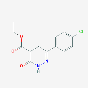 molecular formula C13H13ClN2O3 B2857896 Ethyl 6-(4-chlorophenyl)-3-oxo-2,3,4,5-tetrahydro-4-pyridazinecarboxylate CAS No. 220287-26-3