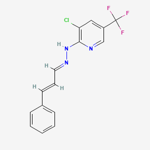 3-chloro-2-[(E)-2-[(2E)-3-phenylprop-2-en-1-ylidene]hydrazin-1-yl]-5-(trifluoromethyl)pyridine