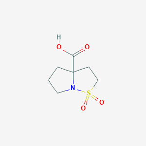 B2857925 1,1-Dioxo-3,4,5,6-tetrahydro-2H-pyrrolo[1,2-b][1,2]thiazole-3a-carboxylic acid CAS No. 2361645-45-4