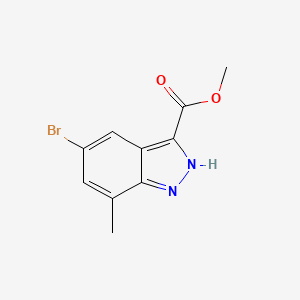 molecular formula C10H9BrN2O2 B2857928 methyl 5-bromo-7-methyl-1H-indazole-3-carboxylate CAS No. 1360963-85-4