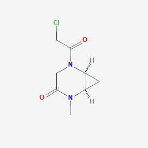 molecular formula C8H11ClN2O2 B2857941 (1R,6S)-5-(2-Chloroacetyl)-2-methyl-2,5-diazabicyclo[4.1.0]heptan-3-one CAS No. 2411177-79-0