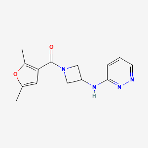 molecular formula C14H16N4O2 B2857945 N-[1-(2,5-dimethylfuran-3-carbonyl)azetidin-3-yl]pyridazin-3-amine CAS No. 2097924-47-3