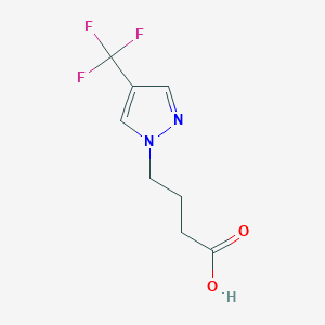 molecular formula C8H9F3N2O2 B2857976 4-[4-(trifluoromethyl)-1H-pyrazol-1-yl]butanoic acid CAS No. 1408806-68-7