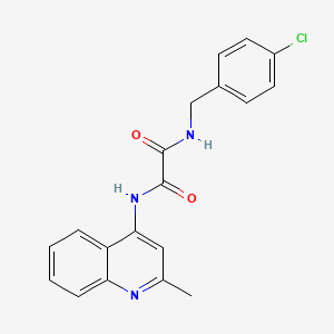 B2857987 N1-(4-chlorobenzyl)-N2-(2-methylquinolin-4-yl)oxalamide CAS No. 941939-22-6