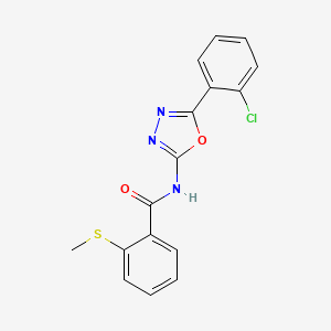 molecular formula C16H12ClN3O2S B2858010 N-(5-(2-chlorophenyl)-1,3,4-oxadiazol-2-yl)-2-(methylthio)benzamide CAS No. 896026-36-1
