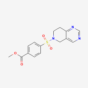 molecular formula C15H15N3O4S B2858058 methyl 4-{5H,6H,7H,8H-pyrido[4,3-d]pyrimidine-6-sulfonyl}benzoate CAS No. 1705747-63-2