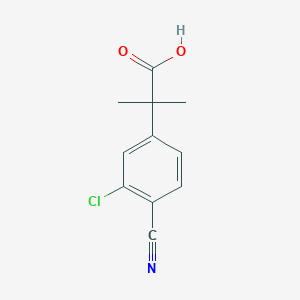 molecular formula C11H10ClNO2 B2858059 2-(3-Chloro-4-cyanophenyl)-2-methylpropanoic acid CAS No. 1314781-20-8