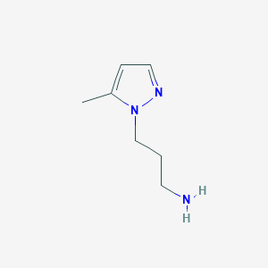 molecular formula C7H13N3 B2858060 3-(5-methyl-1H-pyrazol-1-yl)propan-1-amine CAS No. 5036-49-7