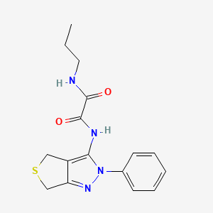 molecular formula C16H18N4O2S B2858074 N'-{2-phenyl-2H,4H,6H-thieno[3,4-c]pyrazol-3-yl}-N-propylethanediamide CAS No. 899741-23-2