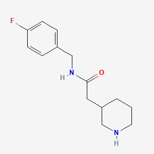 molecular formula C14H19FN2O B2858076 N-[(4-fluorophenyl)methyl]-2-(piperidin-3-yl)acetamide CAS No. 1284442-17-6