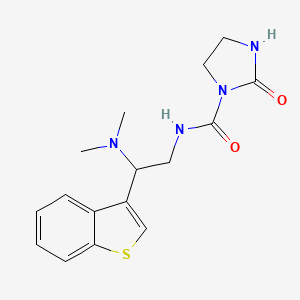 molecular formula C16H20N4O2S B2858077 N-[2-(1-benzothiophen-3-yl)-2-(dimethylamino)ethyl]-2-oxoimidazolidine-1-carboxamide CAS No. 2034569-72-5