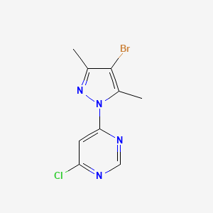 molecular formula C9H8BrClN4 B2858078 4-(4-Bromo-3,5-dimethyl-1h-pyrazol-1-yl)-6-chloropyrimidine CAS No. 1249028-51-0