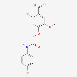 2-(5-bromo-4-formyl-2-methoxyphenoxy)-N-(4-bromophenyl)acetamide