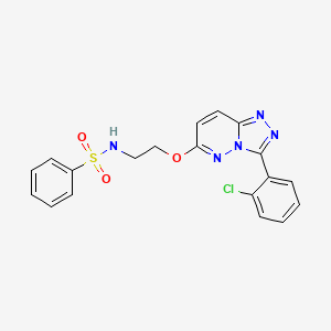 N-(2-((3-(2-chlorophenyl)-[1,2,4]triazolo[4,3-b]pyridazin-6-yl)oxy)ethyl)benzenesulfonamide