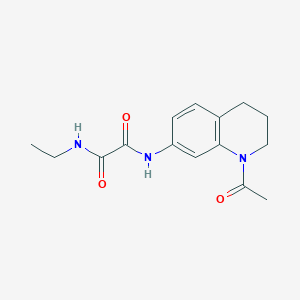 molecular formula C15H19N3O3 B2858203 N1-(1-acetyl-1,2,3,4-tetrahydroquinolin-7-yl)-N2-ethyloxalamide CAS No. 898424-30-1