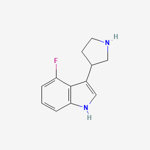 4-Fluoro-3-(pyrrolidin-3-YL)-1H-indole