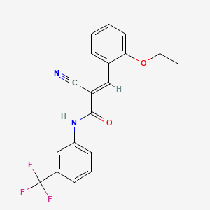 (E)-2-cyano-3-(2-propan-2-yloxyphenyl)-N-[3-(trifluoromethyl)phenyl]prop-2-enamide
